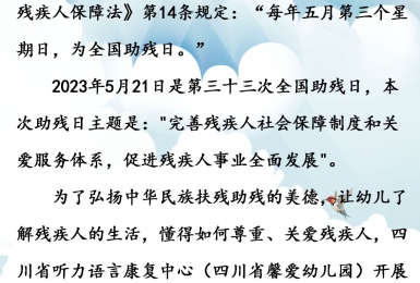 以爱为名  你我同行----“全国助残日”活动